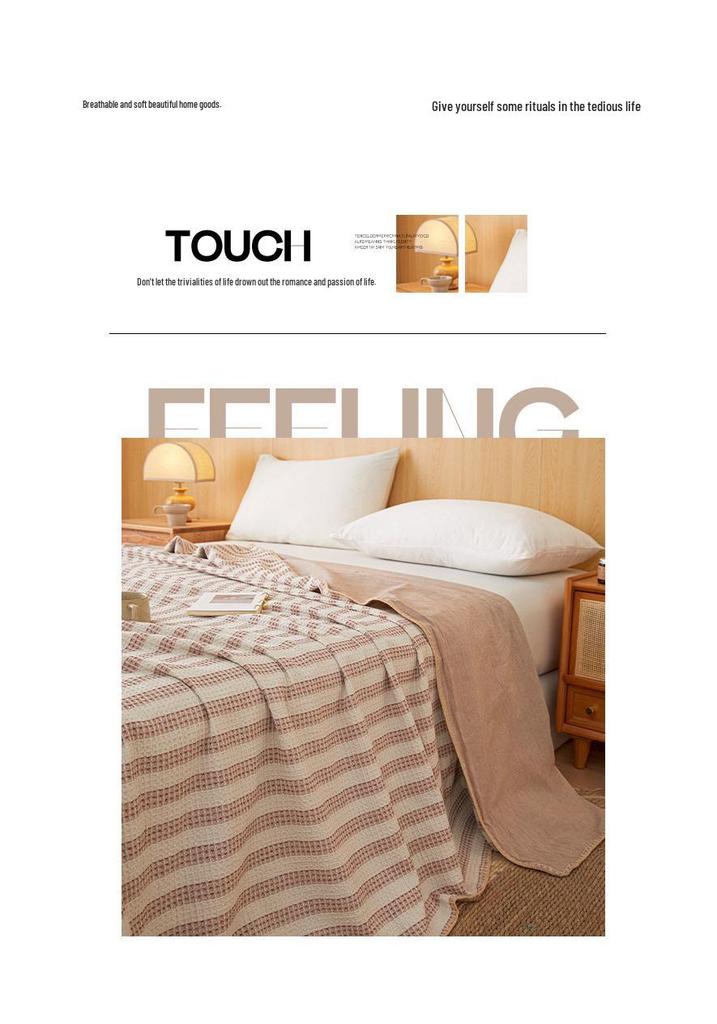 All-Season Cotton Waffle Blanket for Single, Double, or Children - Gauze Quilt Cover Towel Blanket Series