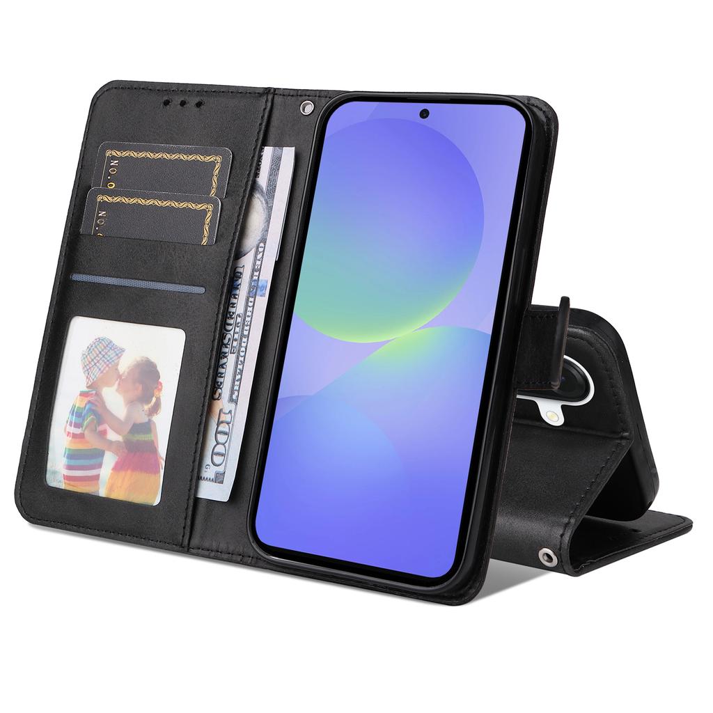 Für iPhone 17 Hülle PU Leder Stoff Textur Hart PC Handyhülle mit Kartenhalter