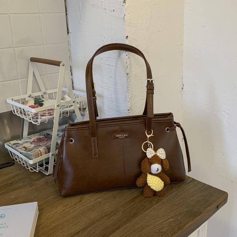 Einfache und Retro-Achseltasche, Damenmodische Hand-Schultertasche, Pendler-Achseltasche mit großem Fassungsvermögen