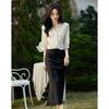 Demana Timeless Striped V-Neck Patchwork Shirt