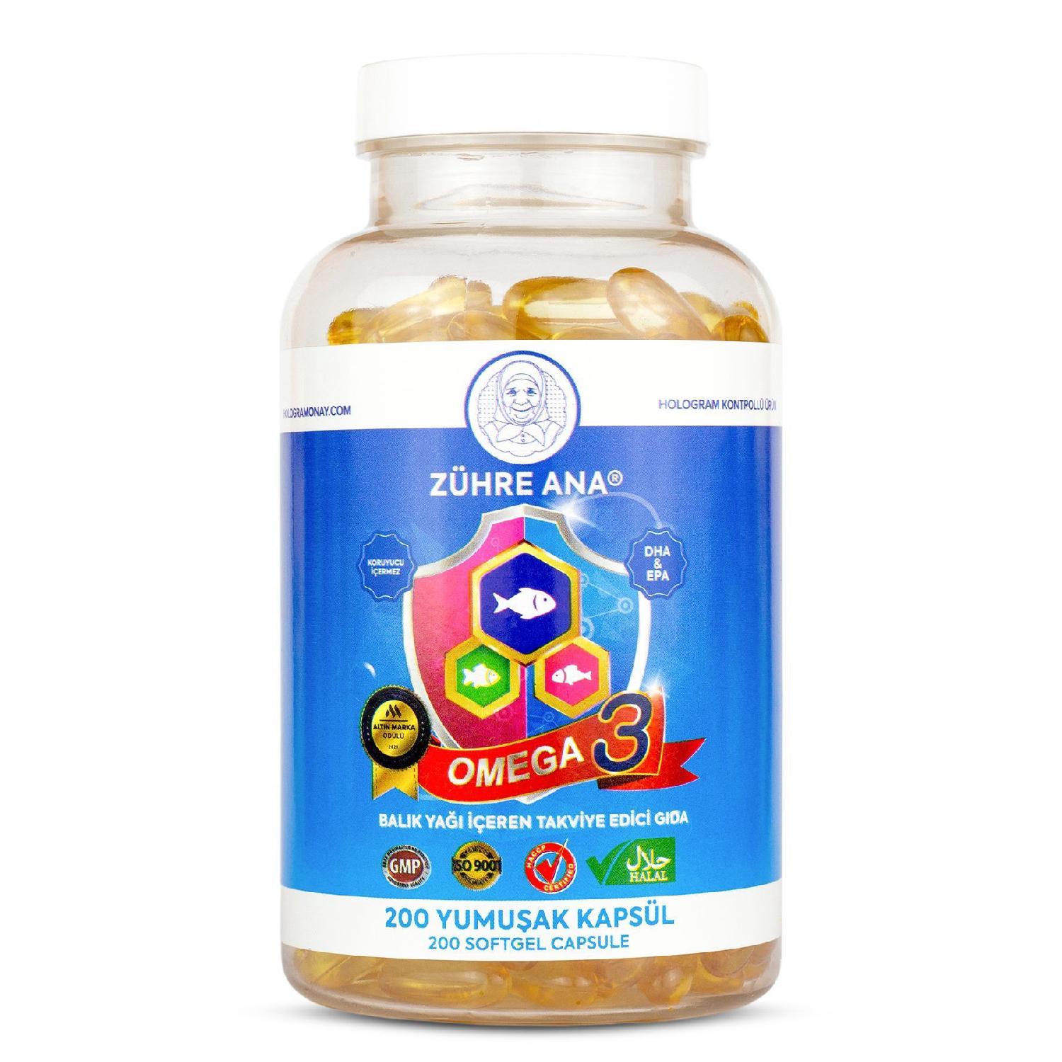 

Omega 3 Fish Oil - 200 Capsules (1300 Mg)