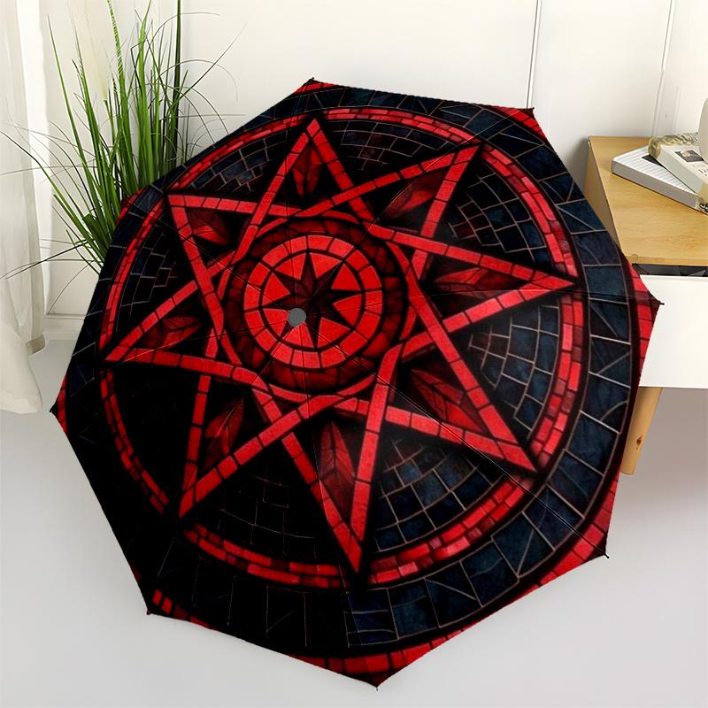 

Stained Glass Star Mandala Wall Art Decor Umbrella, Christmas Gift Y360
