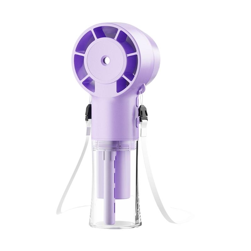 Adjustable Speed Hand Fan Portable Handheld USB Rechargeable Neck Hanging Fan for Travel and Office Cooling Device