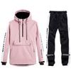 Unisex Couples' Ski Hoodie Set: Warm, Thickened Snowboard Suit for Men and Women.