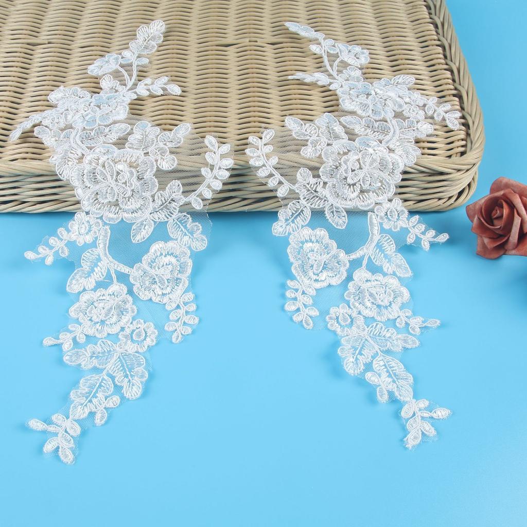 Car Bone Flower Pair Flower Lace Flower Clothes Decal Embroidery Patch Fashion Lace Embroidery Clothing Accessories