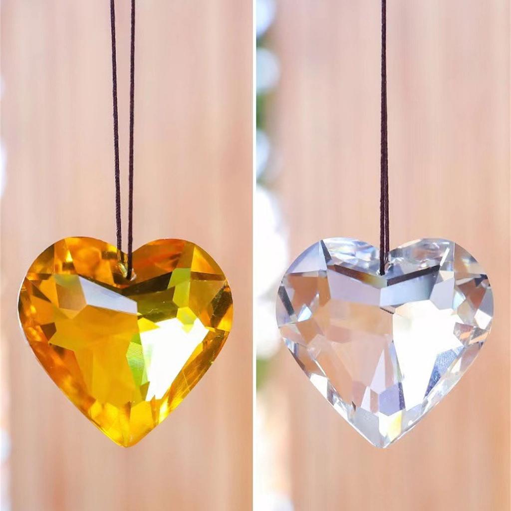 Crystal Heart Prism Ornament Sun Catcher Perfect for Adding Dreamy Rainbow Color To Wedding and Valentines Gifting Use
