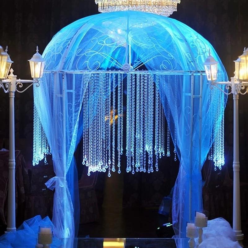 1 metr Kreativní akrylové průhledné křišťálové korálky Diamantová girlanda Závěsné korálky Svatební dekorace