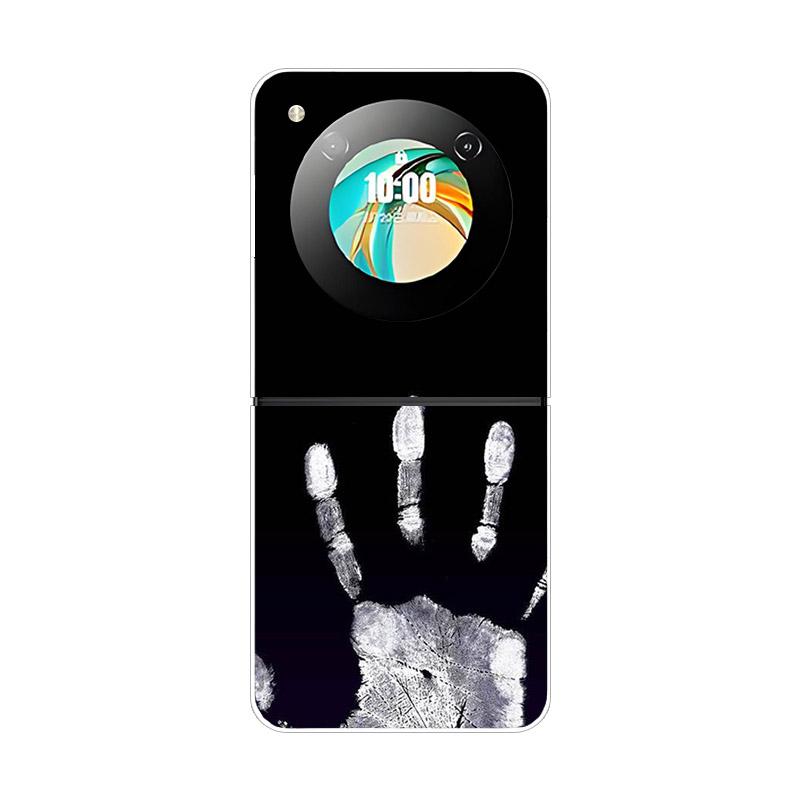 Etui For ZTE Nubia Flip NX724J Modne Malowane Przezroczyste Twarde PC Składane Pokrowiec For ZTE Libero Flip Przezroczyste Etui Funda