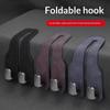 Car Purse Hook For Headrest - Premium Leather & Abs -Duty Hooks, Easy Install Car Seat Back Storage Hook