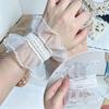 1/2Pcs Soft Sheer White Lace Mesh Tulle Gloves Fake Pleated Cuff Anti-Scratch Manicure Props for Nail Art Display