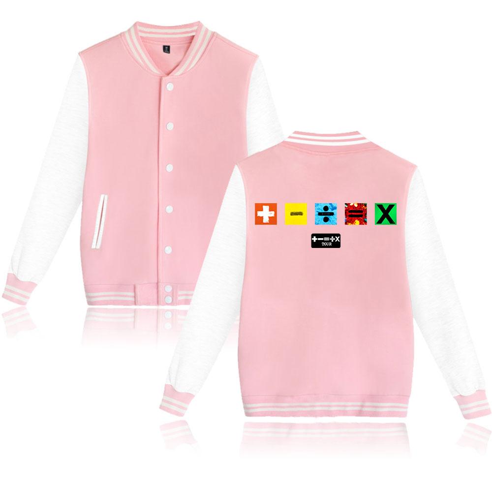 

Эд Ширан Графический принт Мужская Женская Куртка Пальто Толстовки Худи Бейсбольная форма Уличная одежда Мальчики Девочки Кардиган Топы Одежда XXS розовый