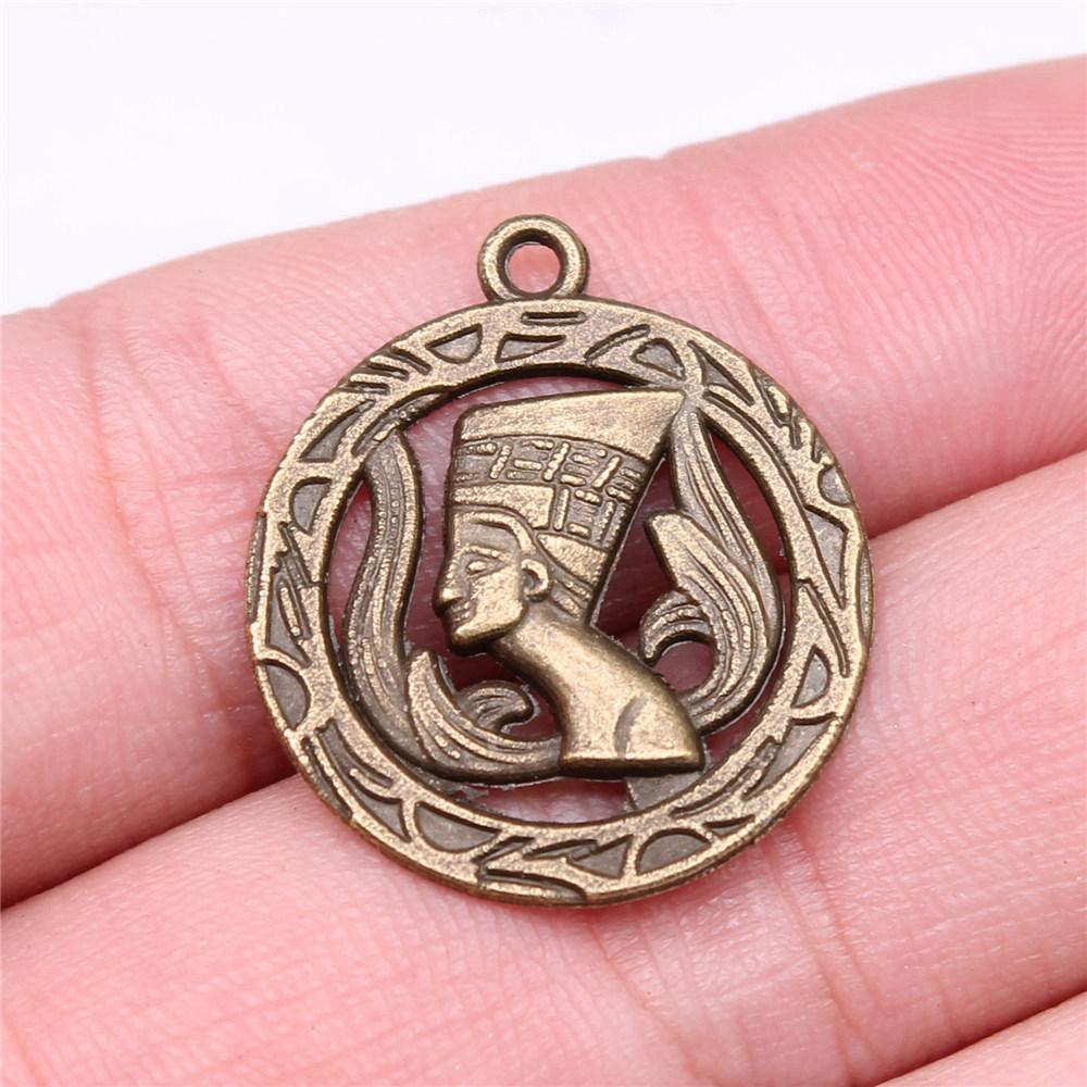 Charms Egipski Faraon Szef Wisiorki Vintage Biżuteria Materiały QC048