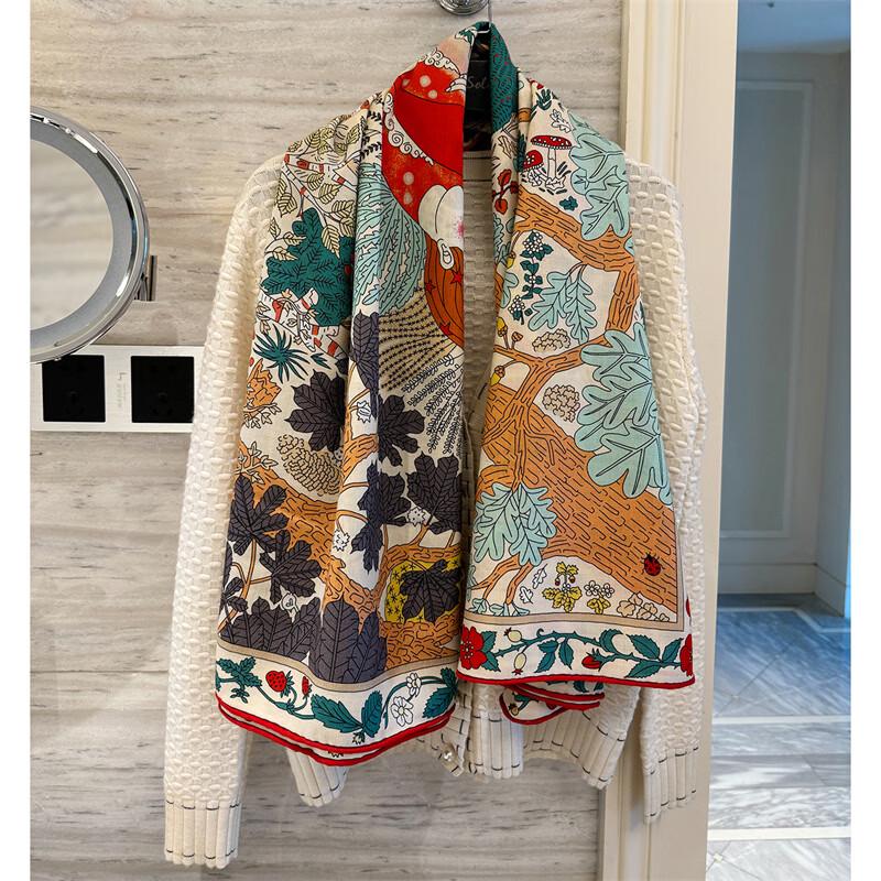 NINA SOLOR Silk-Wool Square Scarf