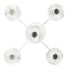 Candlestick Holders 5 Arms Metal Candelabra White Round Stable Base Pillar Candle Holder Cast Iron Iron Candle Holder Hotel Use