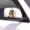 Cartoon Cute Bear Stacked with Arhat Glass Car Beautification Decorative Window Sticker