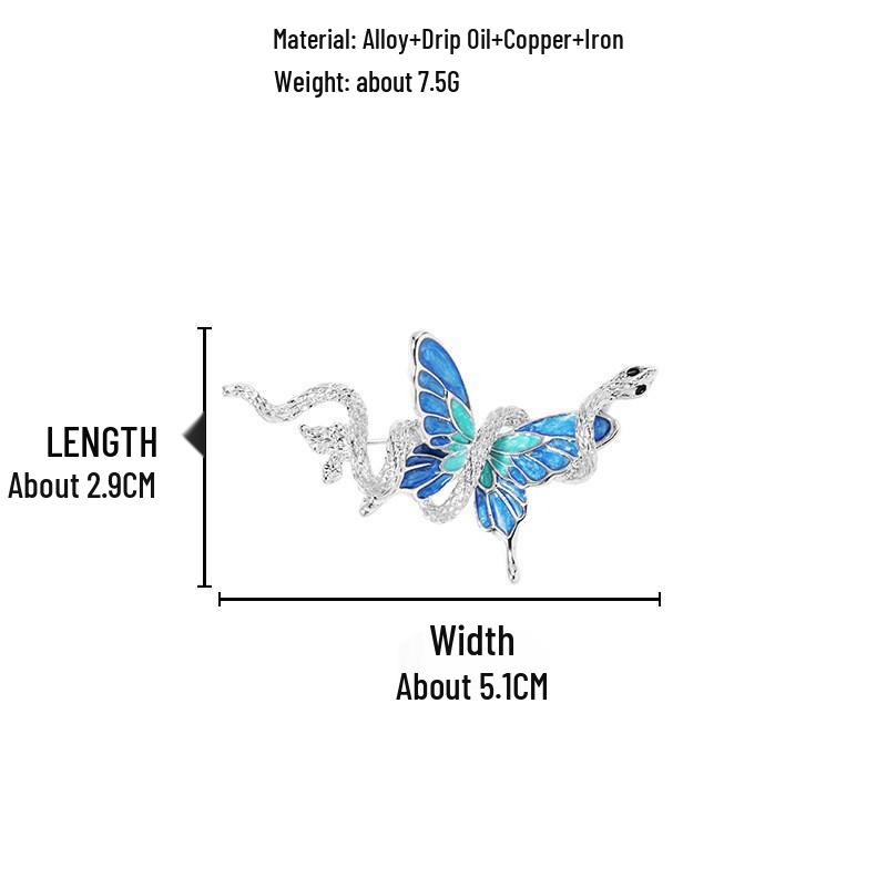 925 Silver Butterfly & Snake Korean Style Versatile Dangle Earrings - Fashion Luxury for Women