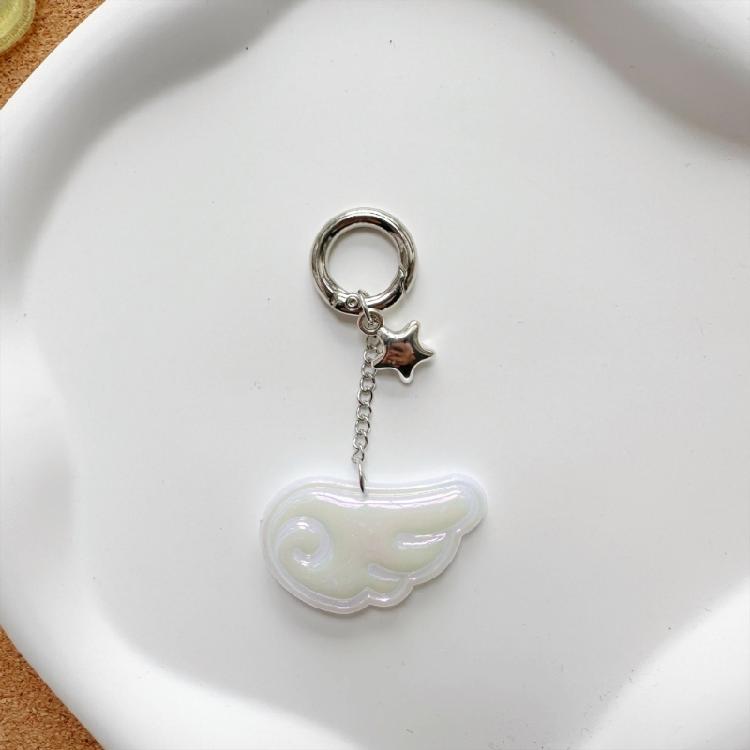 Delicate Acrylic Angel Wing Star Key Ring For Women Keys Organization Inspirational Pocket Charm Sentimental Present