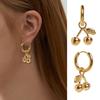 Retro Dance Shoe Cherry Drop Earrings Artistic Handcrafted Details Lightweight Comfort Ear Jewelry For Daily Wear
