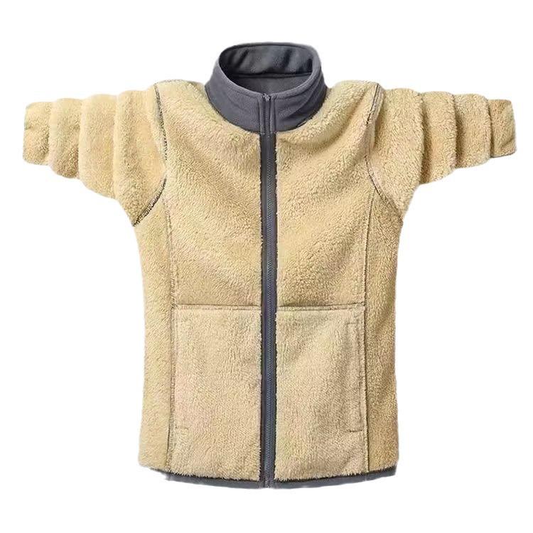 Men's 2024 Autumn/Winter Lambswool Fleece Jacket - Thick, Trendy, and Stylish