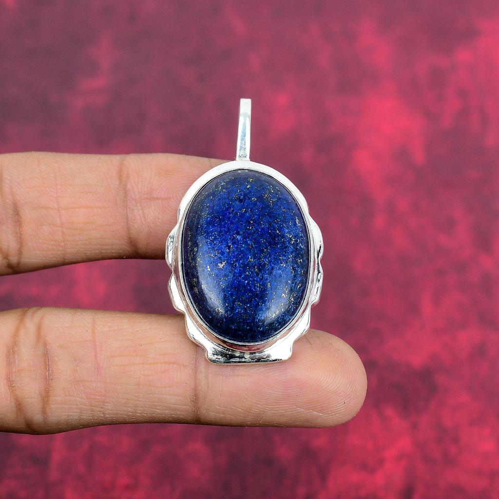 Lapis Lazuli 925 Solid Sterling Silver Pendant, Handmade Gemstone Pendant Jewelry, Gifts For Wife Brand New Pendant