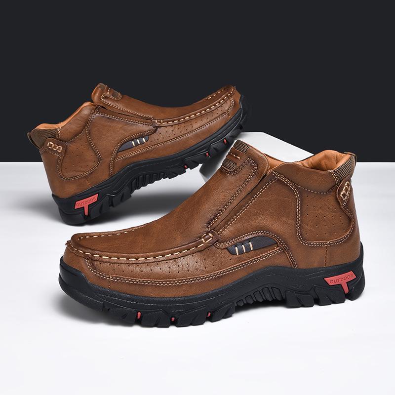 2025 Men's Large Size Outdoor Martin Leather Boots - Casual Short Style