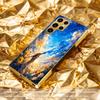 Painting Sky Protective Cover High-end Electroplating Glass PhoneCase for Samsung Galaxy S26 S25 S24 S23 S22 S21 FE,Ultra,Plus