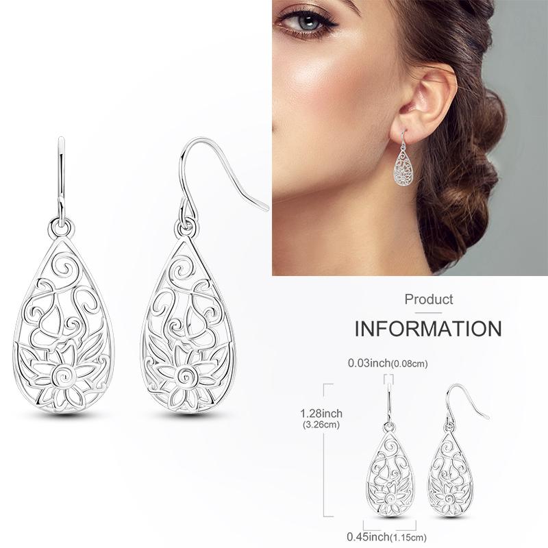 925 Silver Hoop Earring Moon Sun Earring Pendent Zircon Heart Shape Star Eardrop For Women Girl Making Jewelry