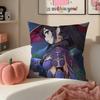 Game Genshin Mona Cushion Cover Pillowcase Short Plush Invisible zipper Room Sofa Cushion Cover