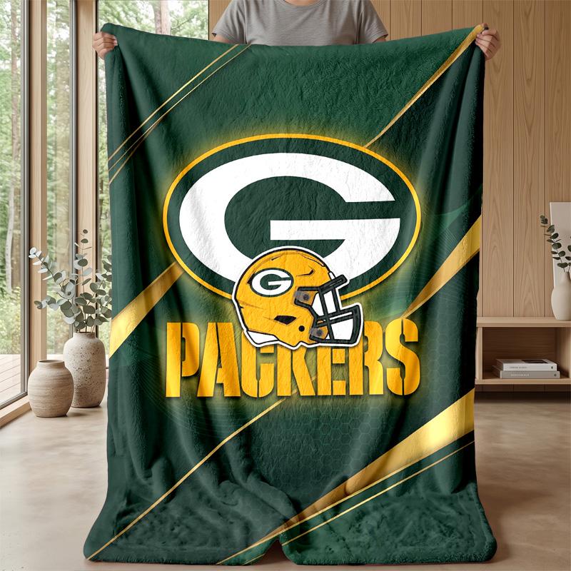 Coperta in Flanella Pile Green Bay Packers Coperta Calda e Accogliente per Divano Letto Viaggio Uso Stagionale