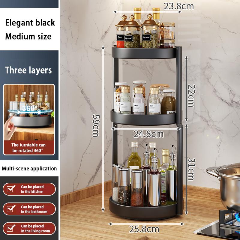 Scatola Porta Spezie Rotante a 360° per Frigorifero da Cucina Scaffale Artefatto Scaffale Spezie Scatola Organizzatrice per Gioielli