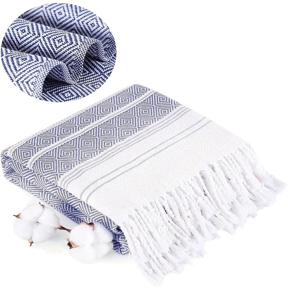 Stripe Travel Blanket Lightweight Cotton Bath Towel Set New Sand Free Towel