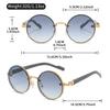 Classic Retro Round Men's and Women's Fashion Glasses with Punk Metal Frames and Tortoiseshell Patterns