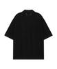 COVERNAT Crochet Half Knit Shirt Black