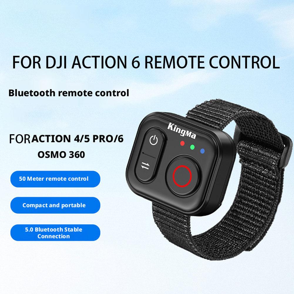 KingMa Bluetooth Remote Control for DJI ACTION 6/5 PRO/4 OSMO 360 50m Range Bluetooth 5.0 Wireless Controller Camera Accessory