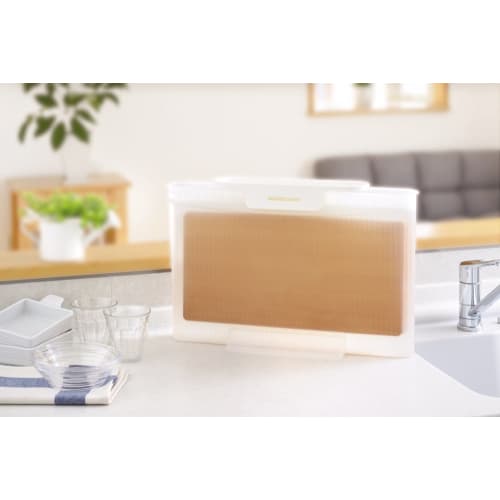 PEARL METAL H-5758, Made In Japan, Cutting Board Soaking Container, Whole-Purpose Sanitizing and Bleaching Kit