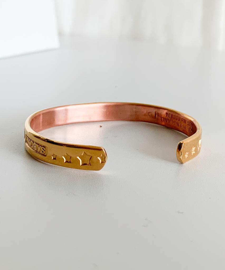 Sabona London G7 Gold Plated Celeste Copper Bangle