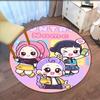 Custom Name KPop Demon Hunters Printed Round Rug Carpet Chair Rug Area Rug Entryway Doormats,for Office Chair Living Room Bedroom Kitchen Room.
