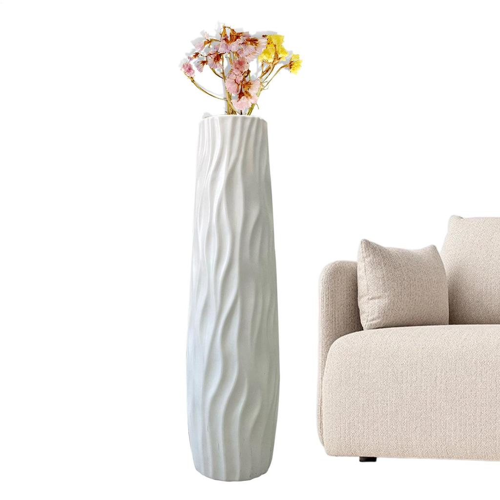 22.83inch Floor Standing Vase Dried Flower Vase Simple Hydroponic Plastic European Style Vase Dry Flower Arrangement Decoration