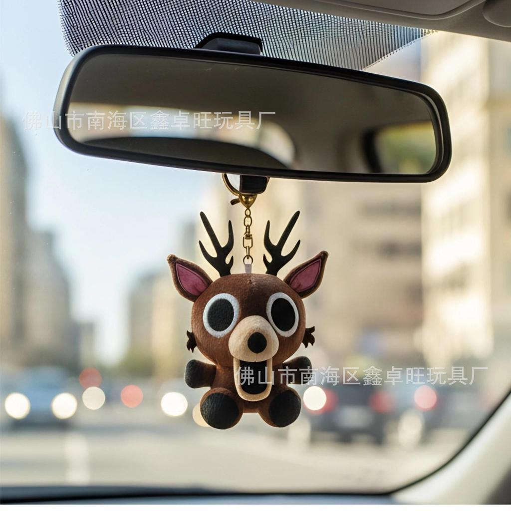 New product 99Nights horror Game peripheral doll Elk plush toy keychain pendant