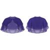 Women Elegant Pure Color Chiffon Shawl Cape Ruffle 2-Layer Chiffon Wraps Bolero Dress Accessory for Party Wedding