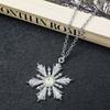 Frozen Anna Elsa Necklace Crystal Snowflake Pendant COS Props Necklace Christmas Gift Pendant