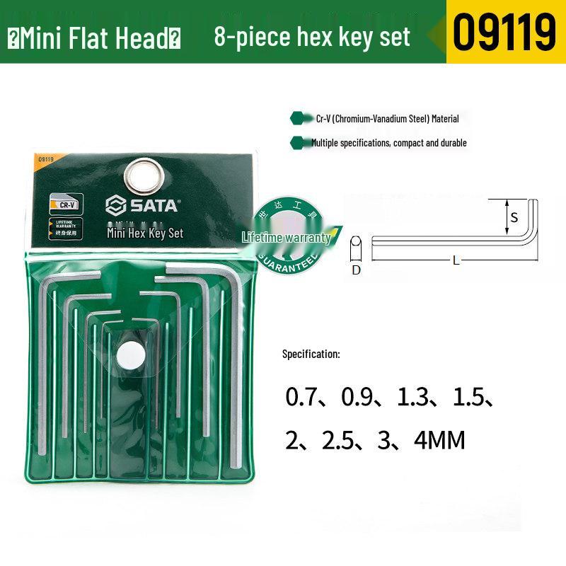 SATA Hex Key Set: Manual Six-Sided Screwdriver Tools