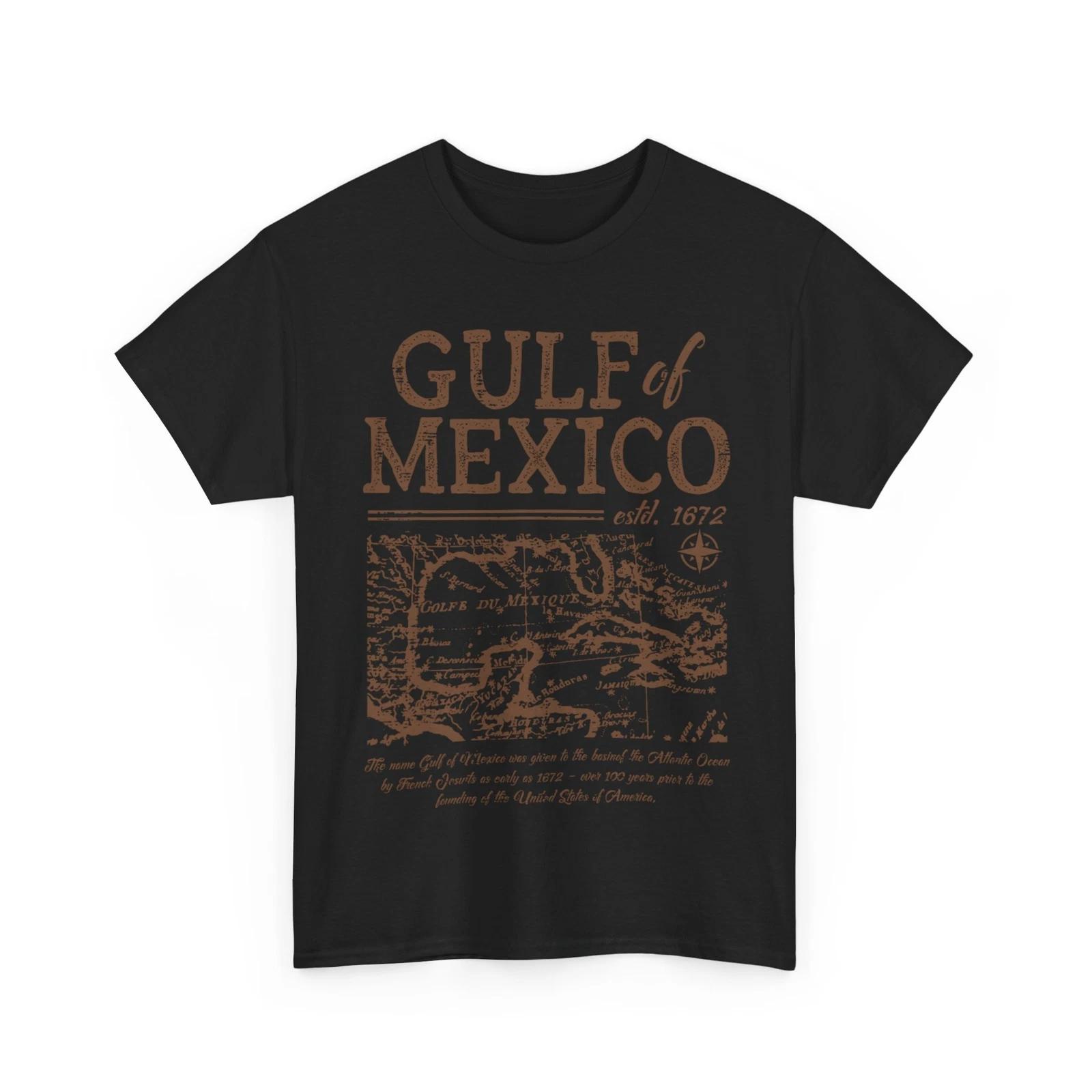 Gulf Of Mexico 1672 Shirt, Historic Map Gulf of Mexico Women Men Vintage T shirt S