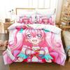3D Anime Kawaii Pretty Cure Printed Bed Set Duvet Cover Pillowcase Bedding Set Bed Linen Sheet Quilt Cover Full Queen King Size