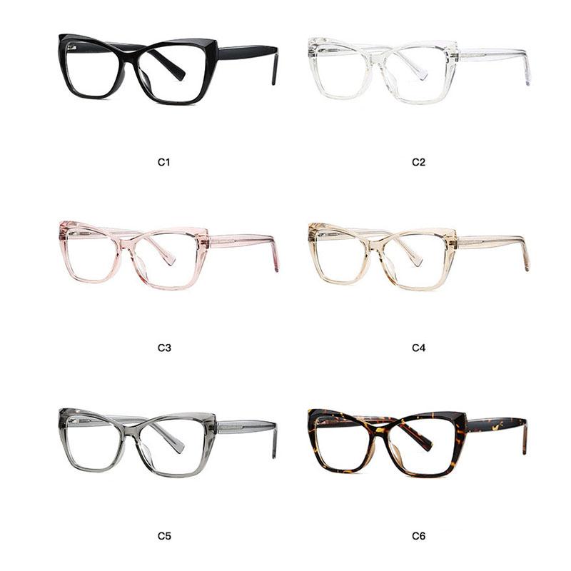 Optical Transparent Reading Glasses For Vision +1 +1.5 +1.75 +2 Fashionable Gray Eyeglasses Blue Light Filteringweight Sexy Cat-Eye Glasses Women