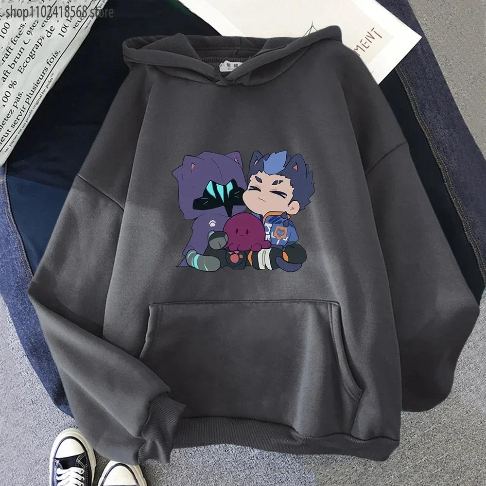 Omen Cartoon Cute VALORANT Hoodie Men Clothes Winter Fashion Women Tops Boys Girls Game Sweatshirt  Hoodies