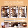Actress Mirror, Tabletop Mirror, Hollywood Mirror, with 11 LED Bulbs, Three Color Lighting Modes, and Brightness Adjustment