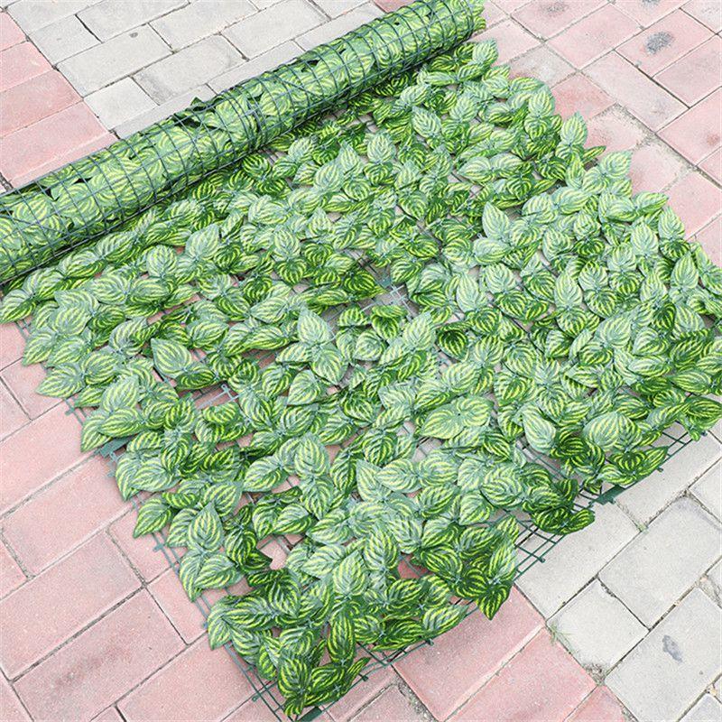 

Artificial Leaf Garden Fence Screening Roll Uv Fade Protected Screen Privacy Watermelon leaf,S