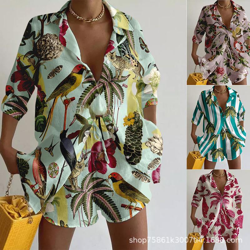 2024 Summer Women's Print 2-Piece Set: Casual Vacation Wear