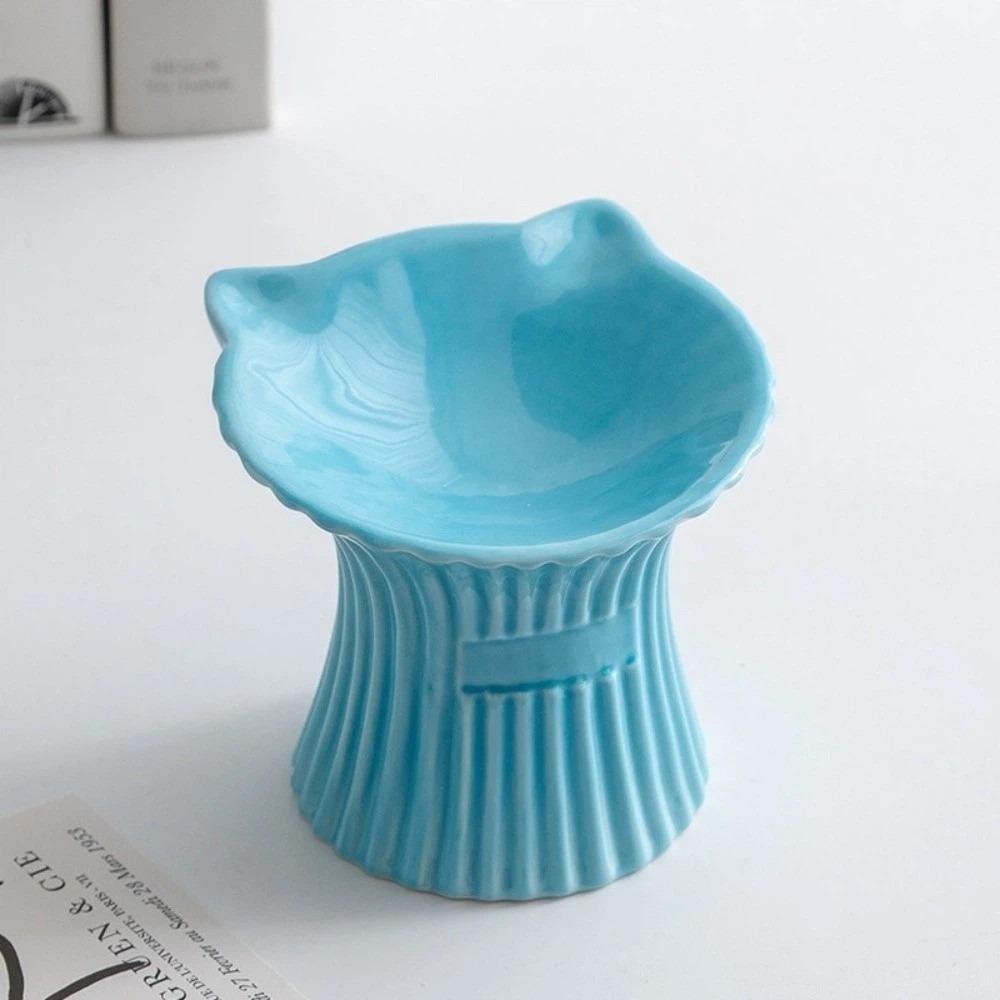 

Wide Mouth Ceramic Cat Bowl Anti-Slip Base Cat Feeding Dish Pet Water Bowls Food Feeding Style 6